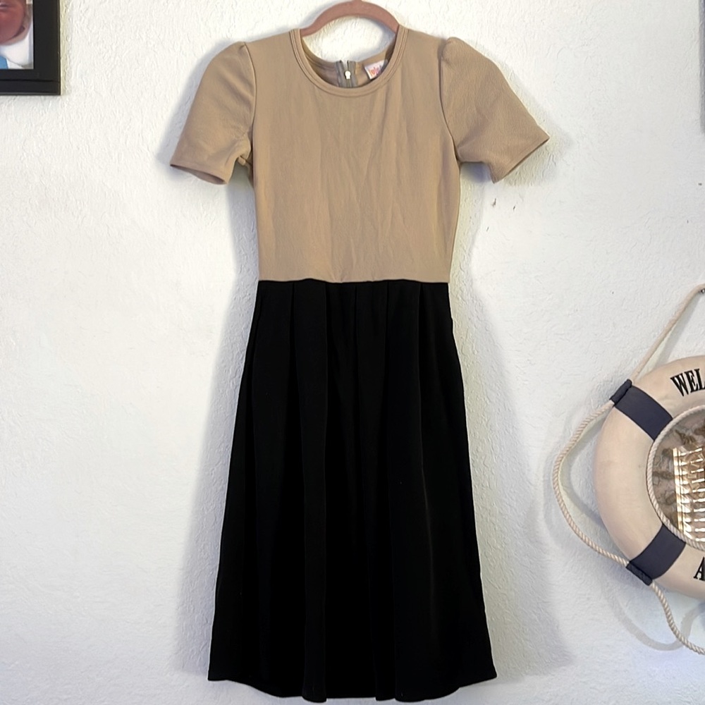 🔴$12 LuLaRoe 2-tone Amelia pocket dress - XXS